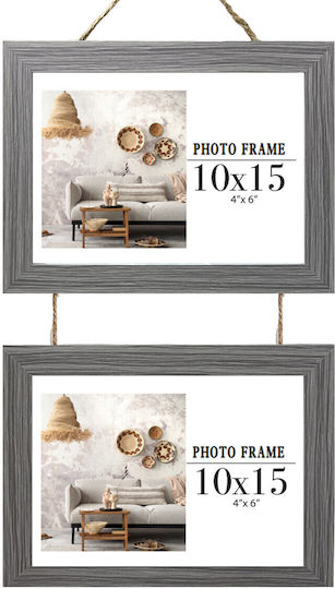 Tpster Wooden Photo Frame with Gray Frame