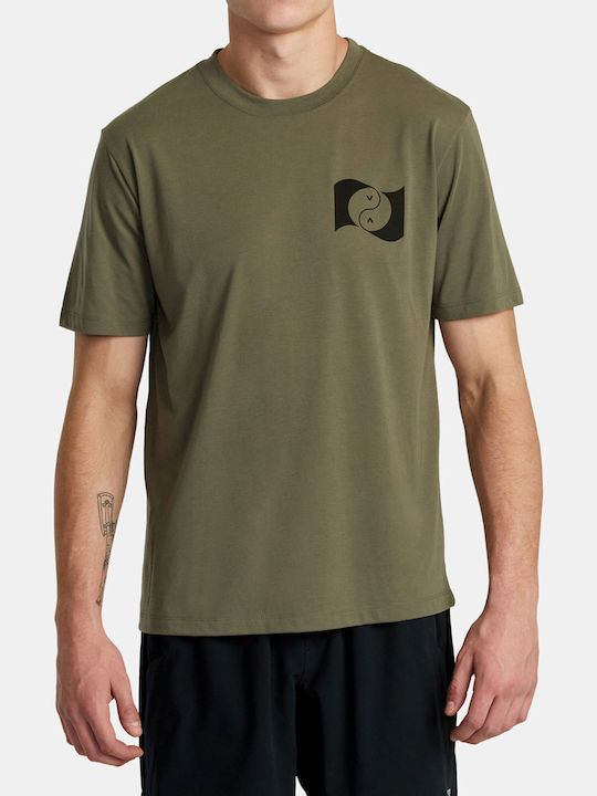 RVCA Banner Herren Sport T-Shirt Kurzarm Chaki