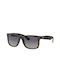 Ray Ban Justin Sonnenbrillen mit Braun Schildkröte Rahmen und Gray Verlaufsfarbe Polarisiert Linse RB4165 865/8S