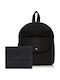 Set Leather Women's Bag Backpack Black