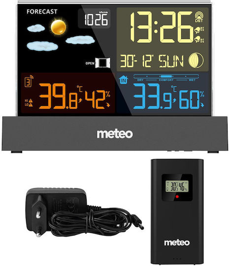 Meteo 05SP110C Безжична Метеорологична станция Цифров Настолен Черен