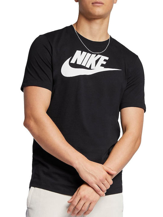 Nike Мъжко Спортно Тениска с Къс Ръкав BLACK