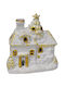 Candle Holder Ceramic in White Color 12x13x8cm 1pcs