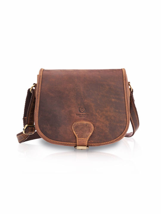 Paolo Peruzzi Leather Women's Bag Shoulder Brown