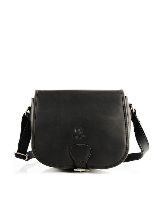 Leder Damentasche Schultertasche Schwarz