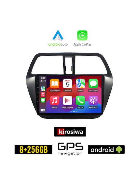 Kirosiwa Sistem Audio Auto pentru Suzuki SX4 S-Cross 2014+ (Bluetooth/USB/AUX/WiFi/GPS/Apple-Carplay/Android-Auto) cu Ecran Tactil 9"