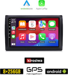 Kirosiwa Car-Audiosystem für Fiat Stil 2001-2008 (Bluetooth/USB/AUX/WiFi/GPS/Apple-Carplay/Android-Auto) mit Touchscreen 9"