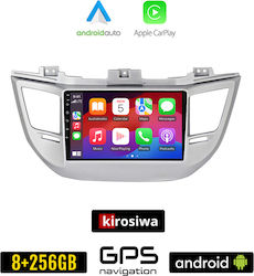 Kirosiwa Car-Audiosystem für Hyundai Tucson 2015-2019 (Bluetooth/USB/AUX/WiFi/GPS/Apple-Carplay/Android-Auto) mit Touchscreen 9"