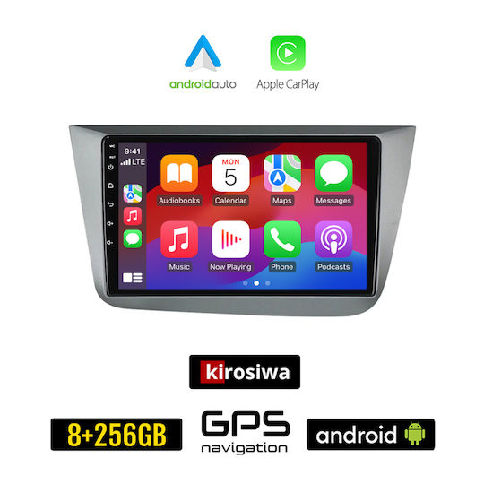Kirosiwa Sistem Audio Auto pentru Seat Toledo 2004-2009 (Bluetooth/USB/AUX/WiFi/GPS/Apple-Carplay/Android-Auto) cu Ecran Tactil 9"