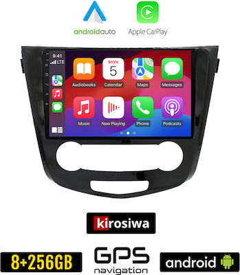 Kirosiwa Car-Audiosystem für Nissan Qashqai 2014+ (Bluetooth/USB/AUX/WiFi/GPS/Apple-Carplay/Android-Auto) mit Touchscreen 10"