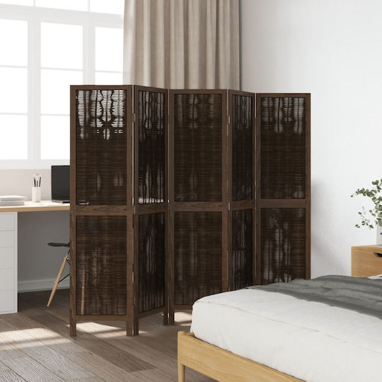vidaXL Dekorativer Raumteiler Hölzernes mit 5 Paneelen 175x160cm