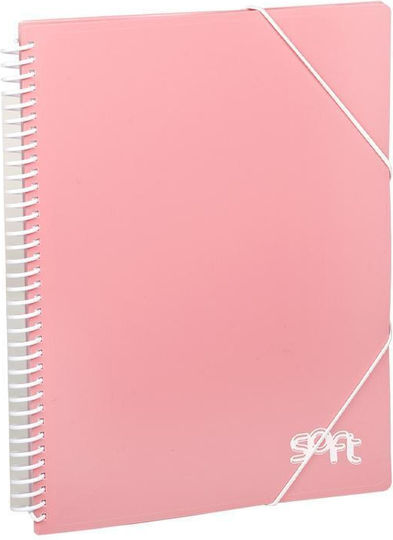 Carchivo Dossier Soupspiral Soft 20 прозрачни листа за разпечатване Pink Carchivo