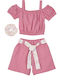 Kids' Set with Shorts Summer 2pcs Salmon