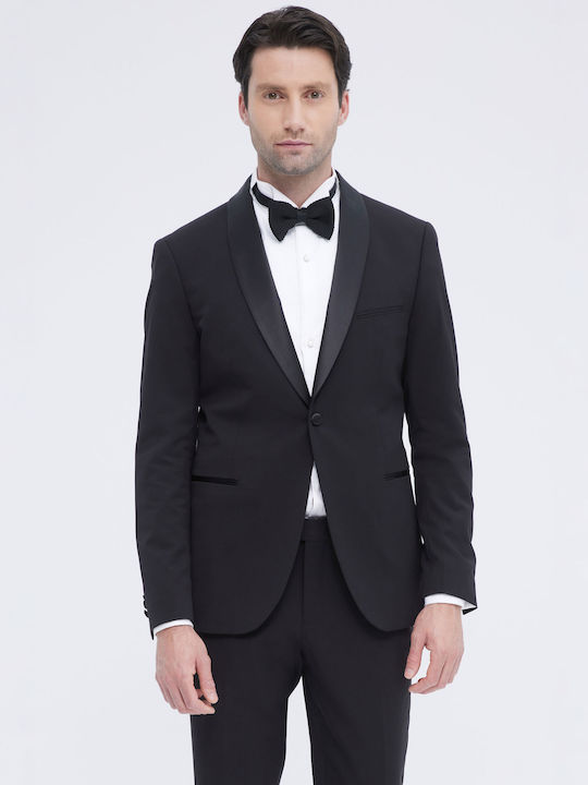 Aristoteli Bitsiani Men's Suit Slim Fit Black