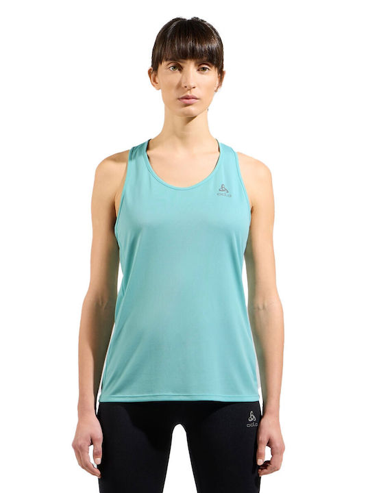 Odlo Women's Athletic Blouse Sleeveless Fast Drying Turquoise