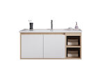 Martin Bench with sink White/Oak