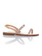 Leather Women's Flat Sandals Rose Gold