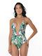 Acquadicocco One-Piece Swimsuit with Cutouts GREEN