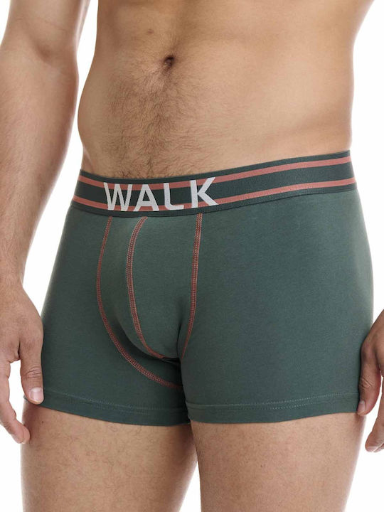 Walk Ανδρικά Μποξεράκια Πράσινο Σκούρο 2Pack