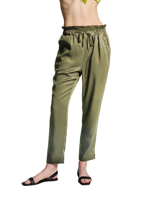 Staff Women's Fabric Trousers in Regular Fit Khaki