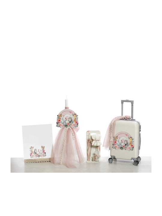 Set de Botez pentru Fetiță Tematică Curcubeu Animale Sds-2401 Bellissimo Bls-24-sds-2401