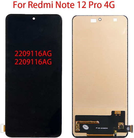 O ecran OLED cu Mecanism Tactil pentru Xiaomi Redmi Note 12 Pro 4G (Negru)