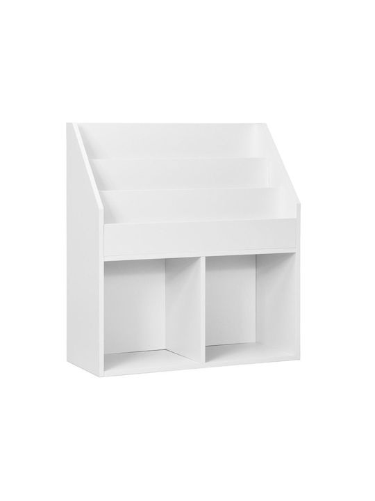 Bücherregal Boden Weiß 70x30x80cm