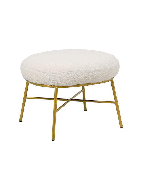 Hocker Für das Wohnzimmer Mit Stoff bezogen Susanna Cream 1Stück 56x47x40cm 110-000063