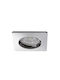 Kanlux Square Metallic Recessed Spot with Socket GU10 Silver 7.8x7.8cm. 1pcs