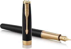 Stilou Parker Sonnet Core Black Gt Pen Fine 18k 750 1950550