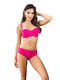 Etna Underwire Bikini Set Bra & Slip Bottom with Adjustable Straps Pink