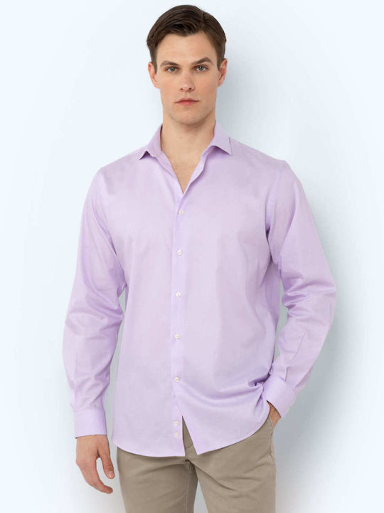 Bostonians Custom Fit Lilac Cotton Shirt