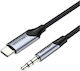 Vention USB 2.0 Cable USB-C male - 3.5mm Μαύρο 1.5m BGKHG