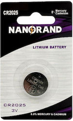 Nanorand Nanorand Батерия Литий CR2025 3V 1 бр