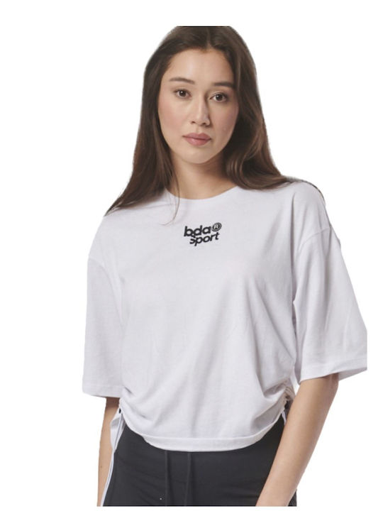 Body Action Damen Oversized T-Shirt Weiß