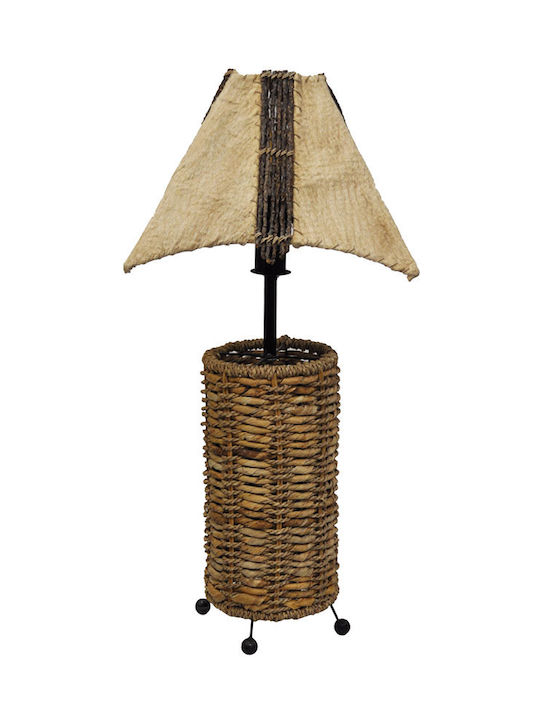 Table Lamp with Beige Shade and Base