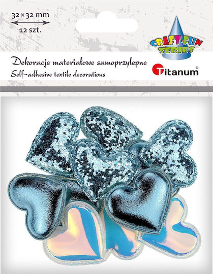 Titanum Decorative Element for DIY Crafts Blue 12pcs 3.2x2.9cm