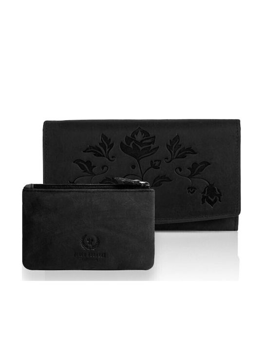 Paolo Peruzzi Leather Women's Wallet Classic Black
