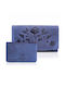 Leather Women's Wallet Classic Navy Blue