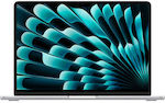 Apple MacBook Air 13" (2024) 13.6" Retina Display (M3-8-core/16GB/256GB SSD) Argint (Tastatură Engleză Internațională)