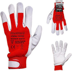 Cresman Gloves for Work Leather-Cotton 1pcs