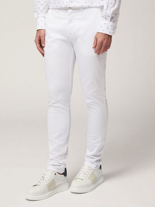 Harmont & Blaine Pantaloni pentru bărbați Chino cu Croială Îngustă white