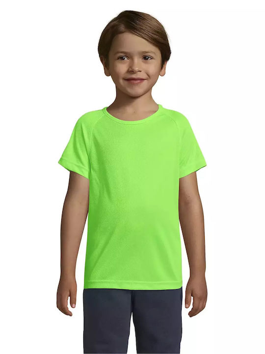 Sol's Kinder T-shirt neongrün Sporty