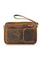 Leather Men's Bag Handbag Brown