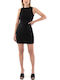 Summer Mini Evening Open Back Dress Black S24B1168 Black