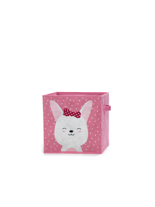 General Trade Children's Storage Box made of Fabric Pink 30x30x30cm 1pcs