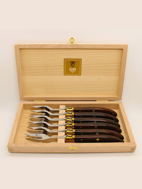 Laguiole Set de Furculițe Alimente Inoxidabile Roz 6buc Laguiole Set de Furculițe Alimente Inoxidabile Roz 6buc