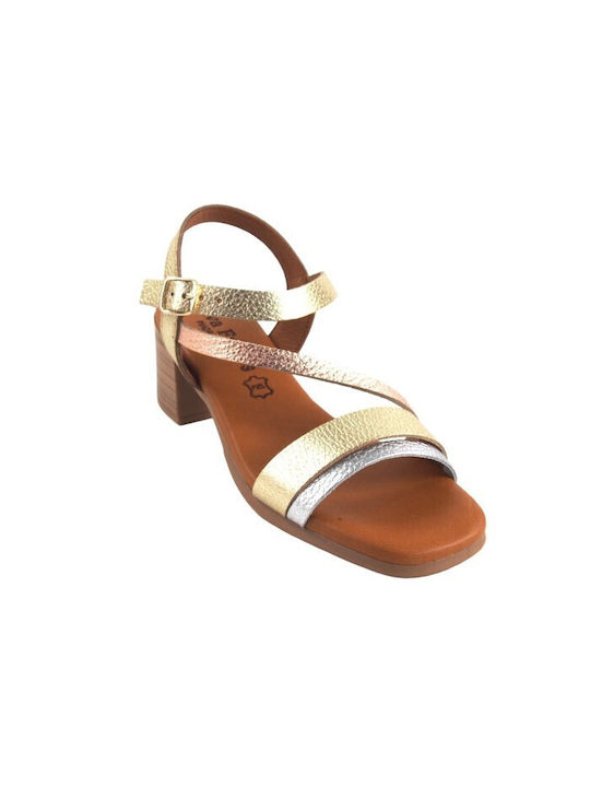 Pegabo Leder Damen Sandalen in Mehrfarbig Farbe