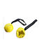 Schweikert Leder Hundeball Lederball Air Gelb 1 Griff 18cm