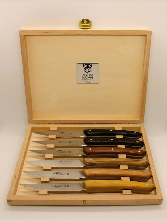 Claude Dozorme Thiers Mixed Wood Ножове Филе от Неръждаема Стомана 6бр